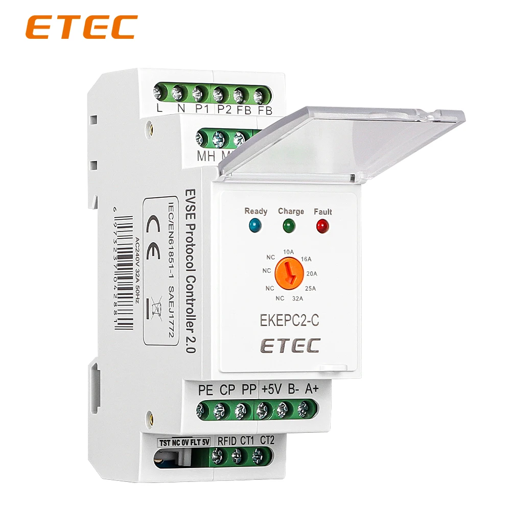 ETEC Controller Electronic Protocol EPC Chontroller EV Charger Station Cable Socket 32A AC 240V