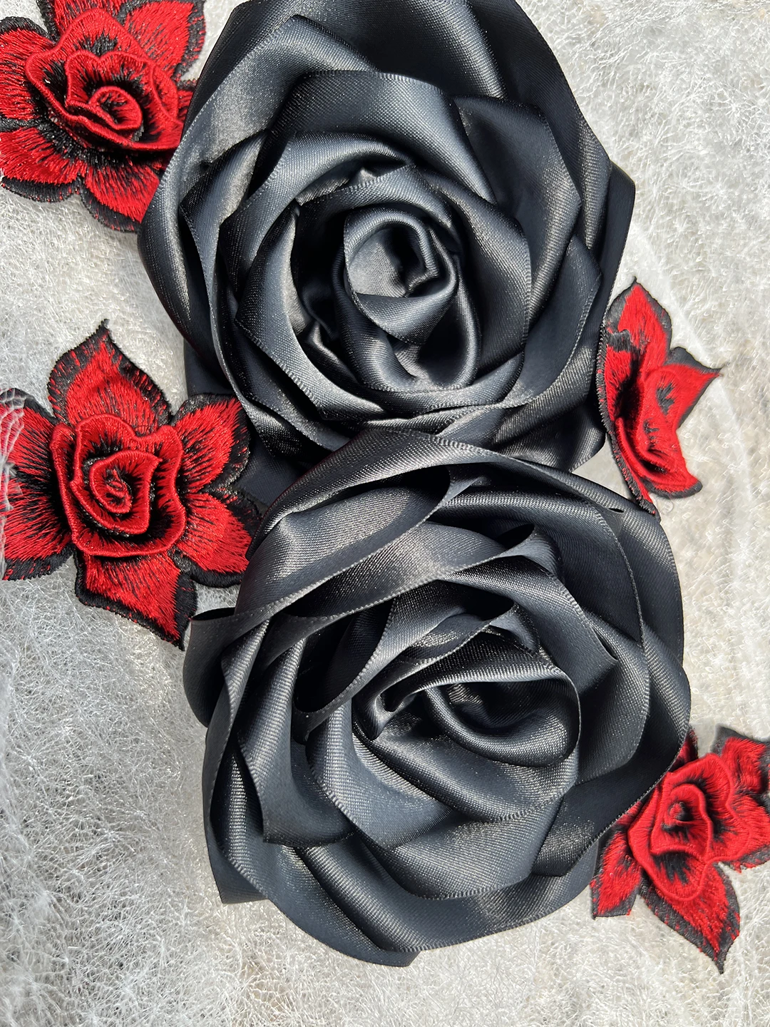 New Trend Handmade Rose Fabric Flower Corsage Brooch Headflower Professional Dress Accessories