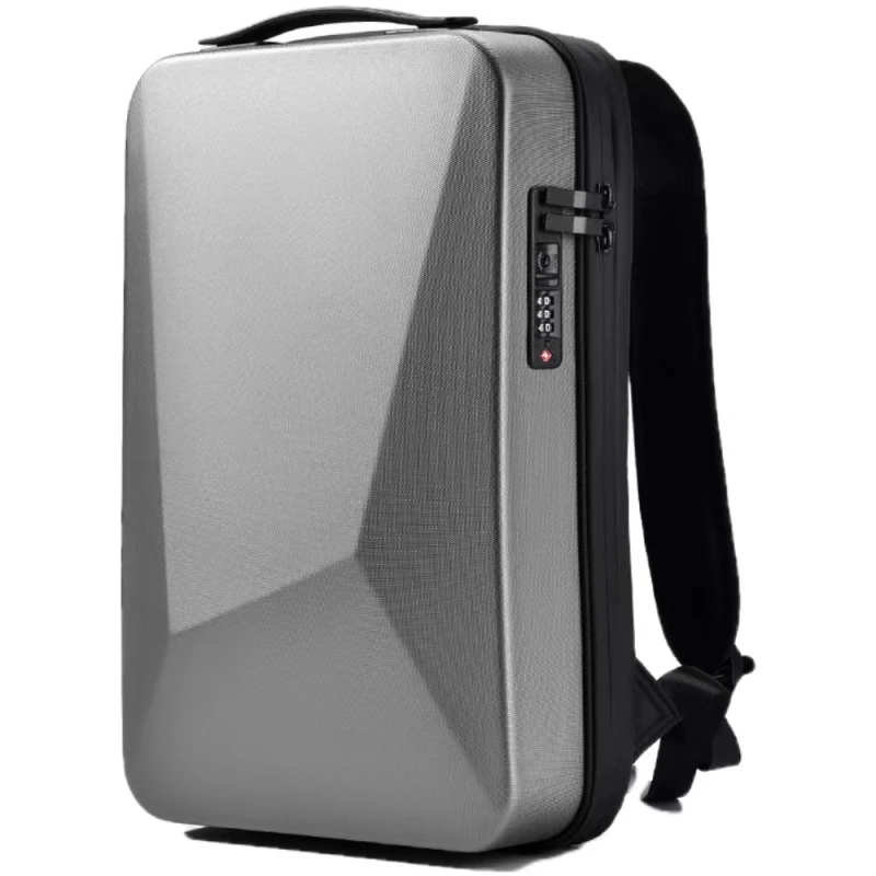 ABS+PC Hard-shell Men\'s Shoulder Bag Business Travel Electric Backpack Flat for a Business Trip With Password  Lock