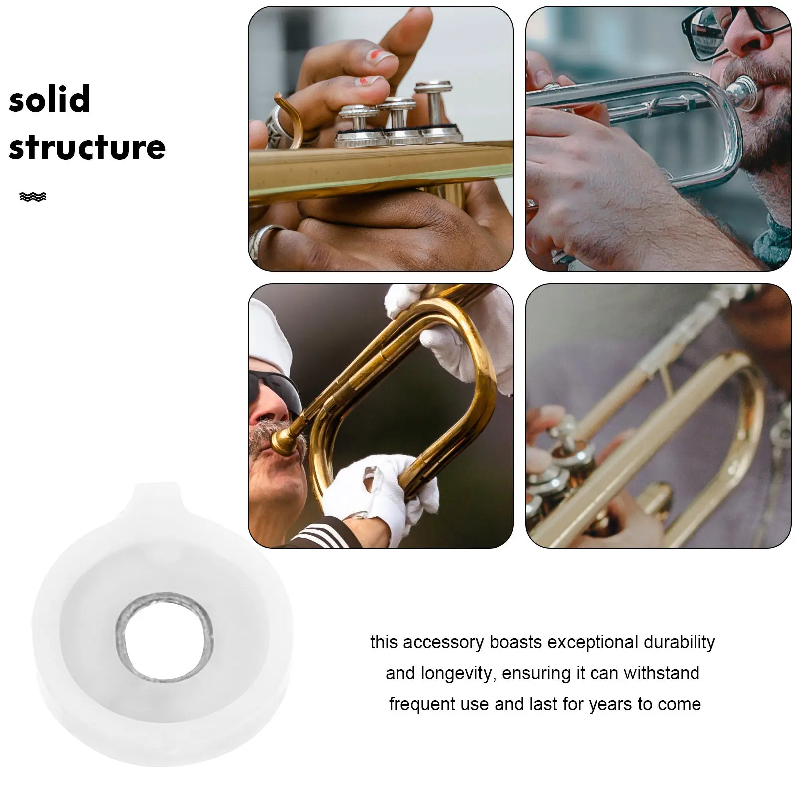 6Pcs Trumpet Valve Spring Gaskets Replacement Spring Support Plates for Bass Horn Trumpet Performance Sound Quality Improvement