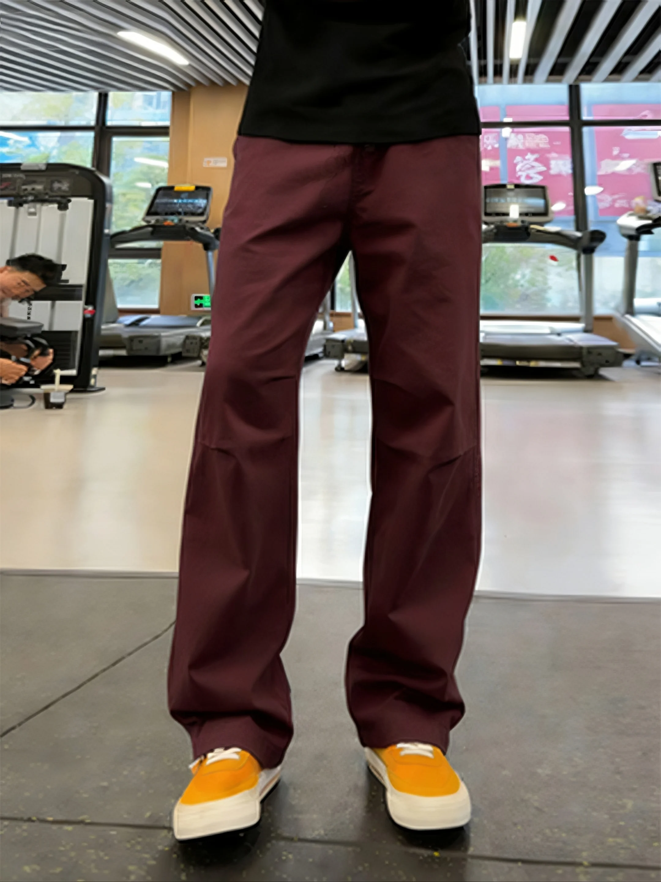 Loose Casual Khaki Trousers for Men with Knife Blade Design Spring Autumn Outdoor Cargo Pants Straight Leg Comfortable Fit