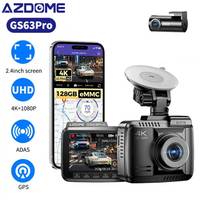 AZDOME GS63Pro Dash Cam Front Rear 4K+1080P 128GB eMMC ADAS Smart Dash Camera 5GHz WiFi GPS Dual Dashcam 24H Parking Monitor