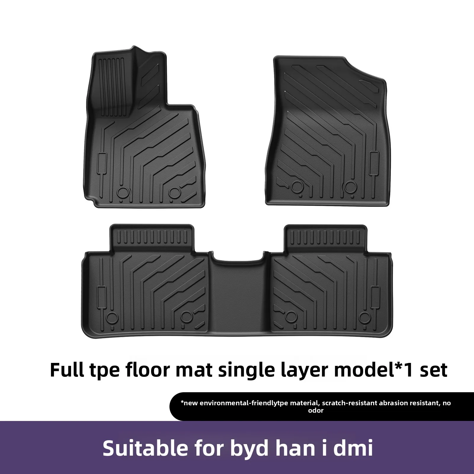  (LHD)Eco-Friendly TPE Car Liners & Trunk Mat for BYD Han dmi/DM-P 2022-2025 - Waterproof, Durable, Odorless, Custom Fit