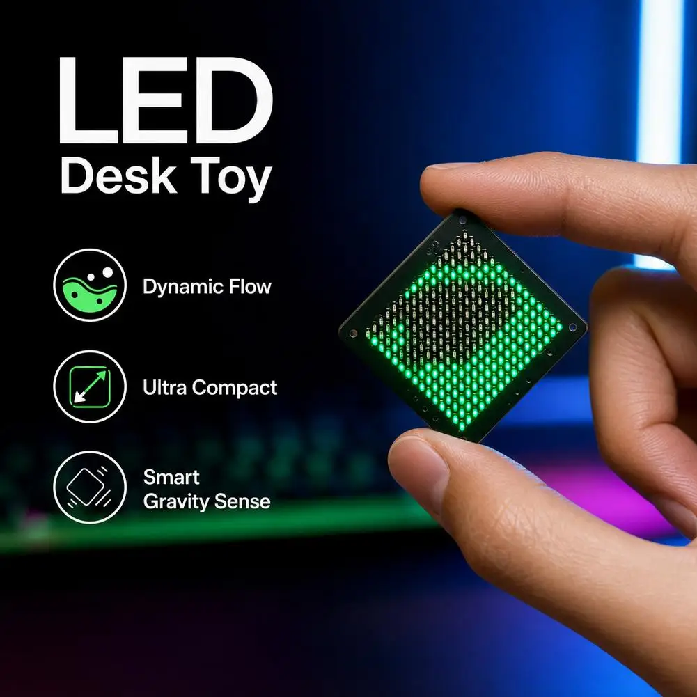 LED Fluid Simulation Toy Shake Control Funny Luminous Ornaments Mini Rechargeable Water Flow Shaking Lamp Gifts image 3
