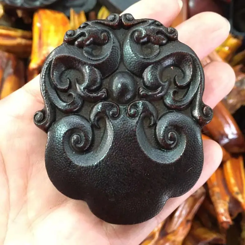 Yak Bone Pendant With Eight Guardian Deities - A Men And Women