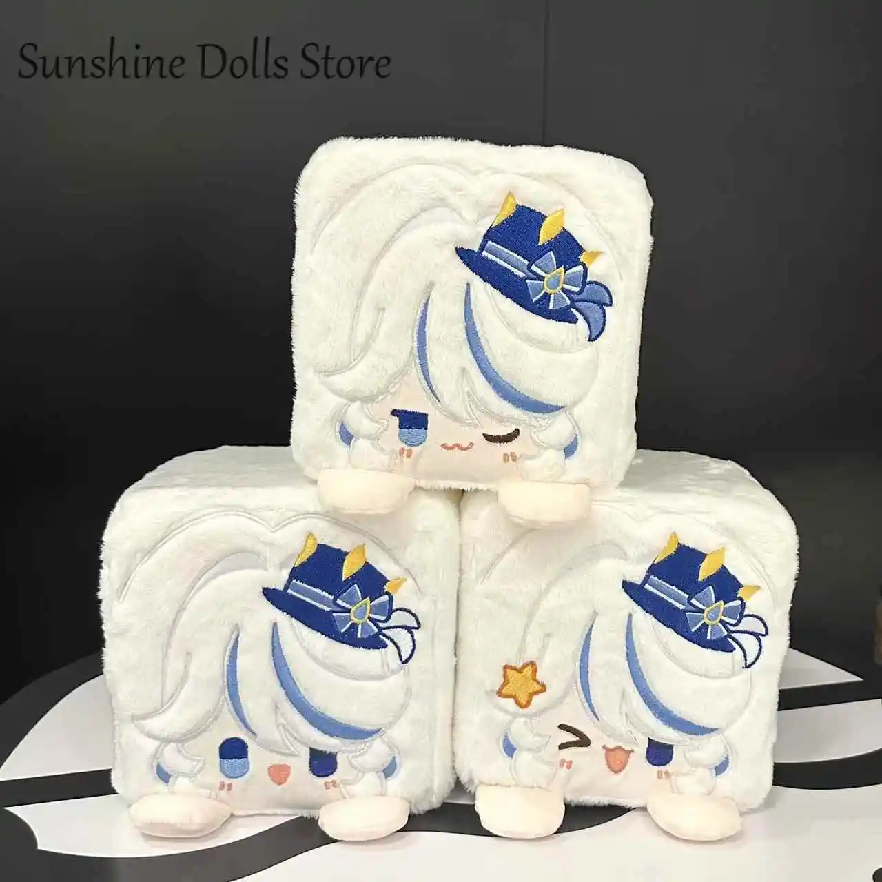 

Focalors Furina Genshin Impact Anime Square Dolls Plush Pillow Stuffed Doll Plushie Pillow Toys Cushion Birthday Xmas Gift