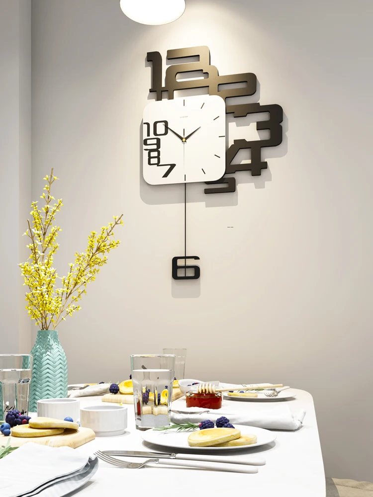 Clock Wall Clock Living Room Table Personality Creative Swing Wall Table Modern Simple Fashion Mute Clock