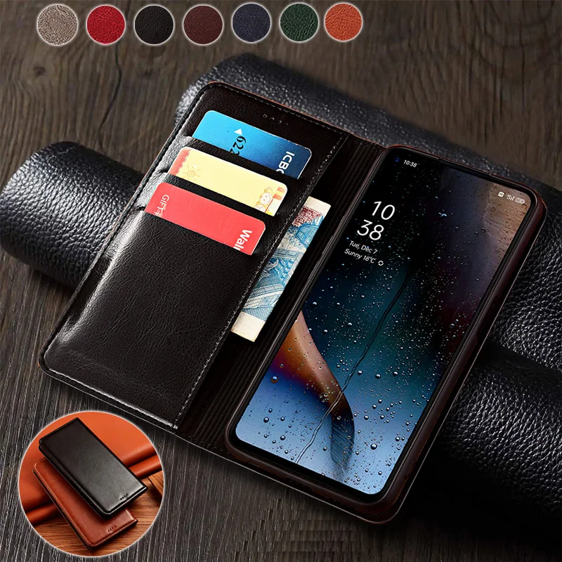 

Crazy Horse Genuine Leather Flip Case For Huawei P10 P20 P30 P40 P50 P50E P60 Pura 70 80 Art Pro Plus Ultra Lite Wallet Cover