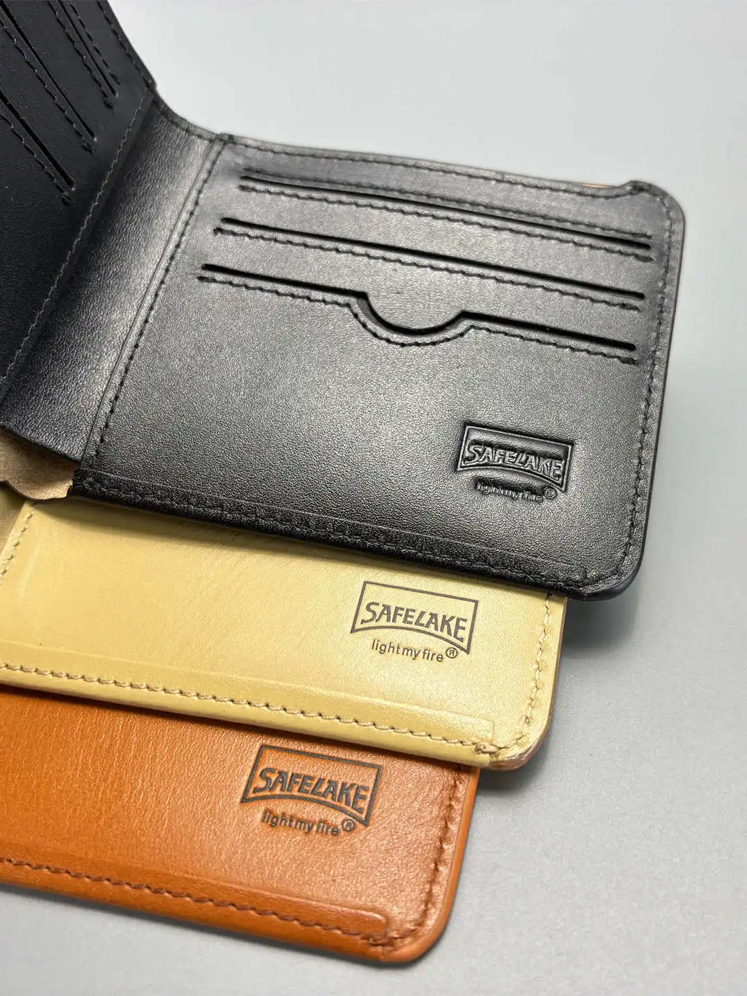 Couples Set Gift Box Le Tanned Leather Wallet Card Holder Busin OL Sle ort Wallet Genuine Leather Interior
