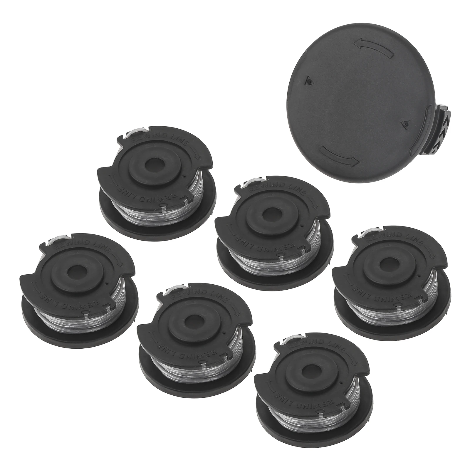 6Pcs Nylon Cord for Bosch Mower Spool Att2sl Art26sl EGC26 Egc18-26 F016800569 F016800385 F016f04557 with 1Pc Spool Cap