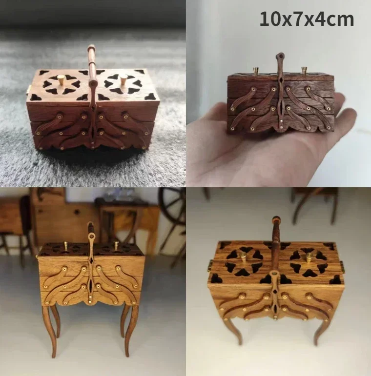 1：6 Dollhouse Furniture Mini Kitchen Bread Clip Record Machine Loom Sewing Box Hat Rack Blythe New Diy Miniature Dollhouse