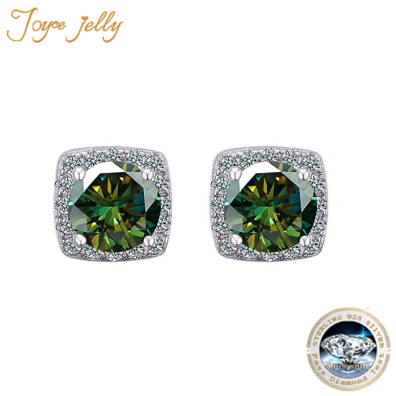 

JoyceJelly 100% Real Moissanite Diamond Earrings Classic S925 Sterling Silver Stud-Earrings Female Luxury Jewelry Accessories