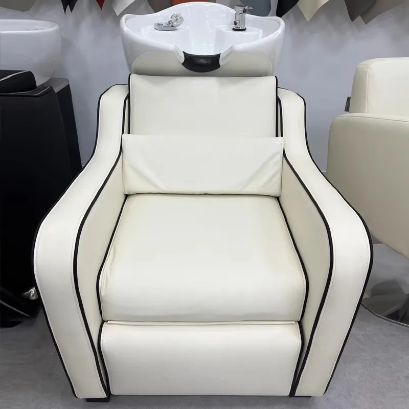 

Classic Hot Sale Customizable Shampoo Bed Salon Shampoo Chair Equipped with Hot and Cold Water Pipes