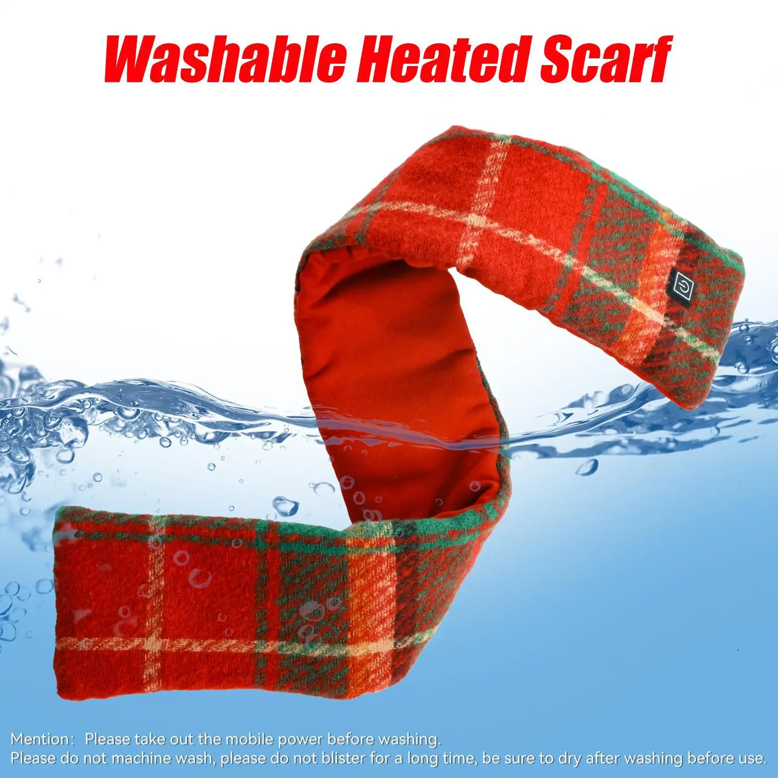 ski Heated Scarf Washable 3 Temperature Control Neck Warmer Heated Neck Scarf For Women Men Him Her Adults Father Mother Husband