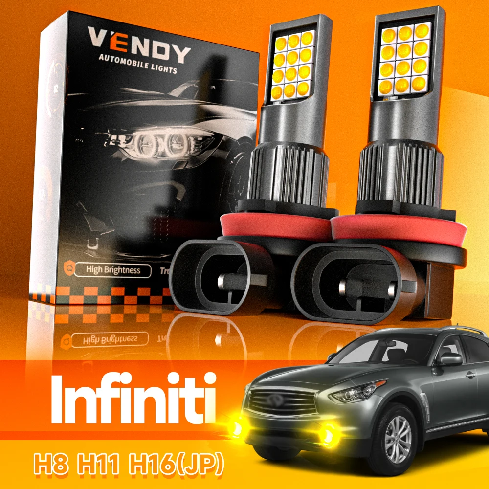 2pcs LED Fog Light Blub H11 H8 Lamp Canbus For Infiniti FX35 FX37 FX50 M35 M37 M56 QX50 QX56 QX60 QX70 Q40 Q60 EX35 G25 G37 JX35