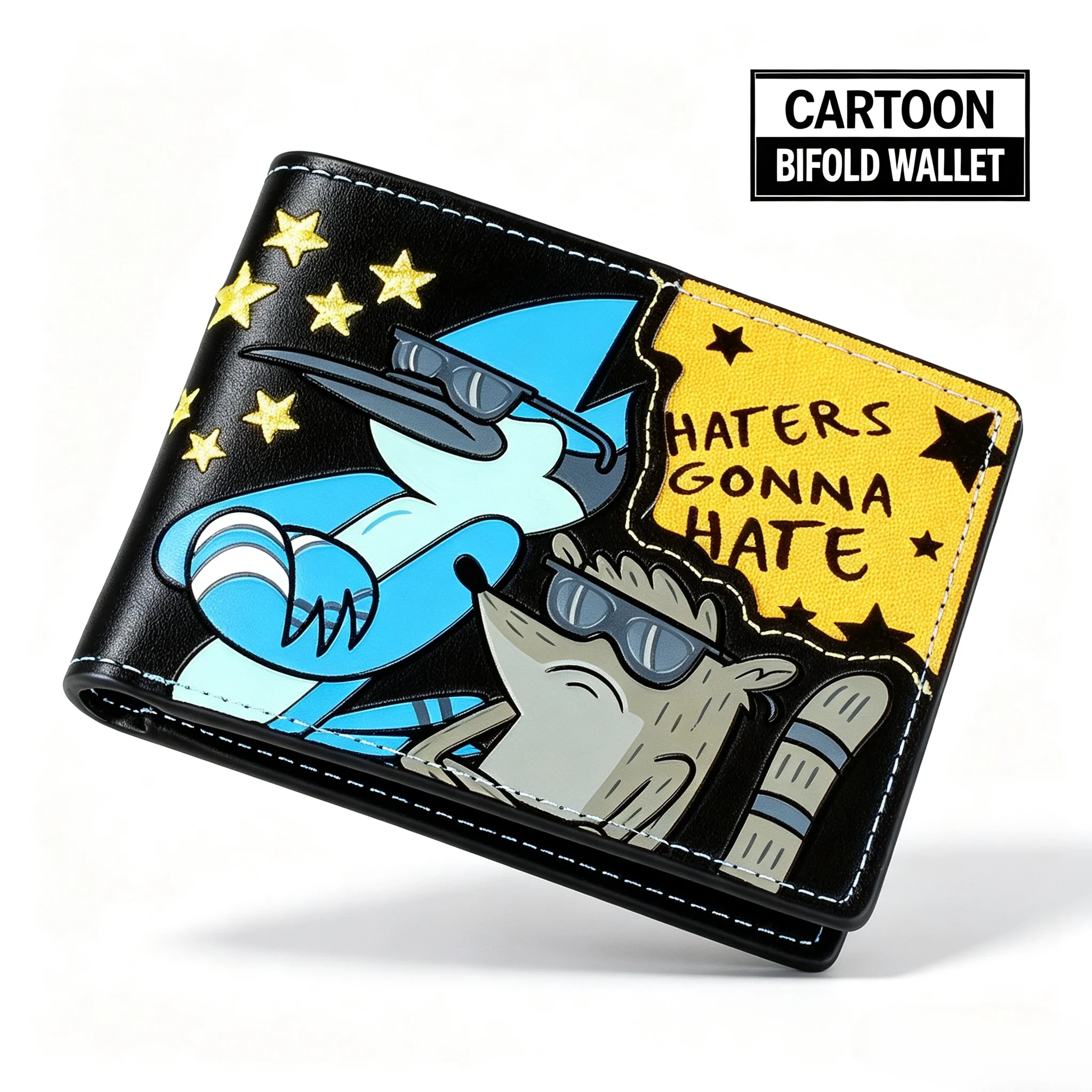 Men's Cartoon Leather Wallet Embroidered 