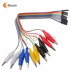 20CM 30CM 10 PIN DuPont Cable maschio femmina connettore a coccodrillo coccodrillo Clip Test Lead Jumper Dupont Line per Arduino