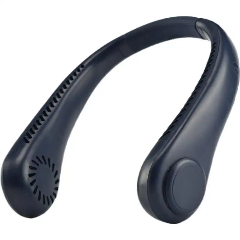 Tragbarer blattloser Nackenventilator, 5000 mAh, wiederaufladbarer persönlicher Kühlventilator, 5-Gang, leiser, tragbarer Ventilator für Reisen, Sport, Outdoor