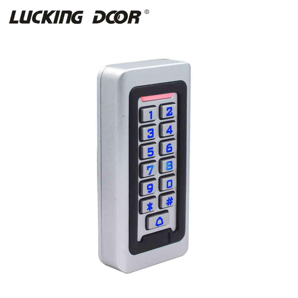 

Door Access Control System Backlight RFID wiegand 26/34 IP68 Waterproof Metal Keypad Proximity Card Standalone With 2000 Users