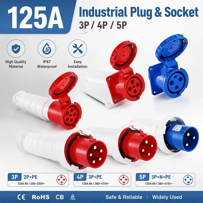 prise-industrielle-125a-etanche-ip67-3p-4p-5p-2p-pe-3p-pe-3p-n-pe-6h-220v-380v-415v-connecteur-male-femelle-robuste