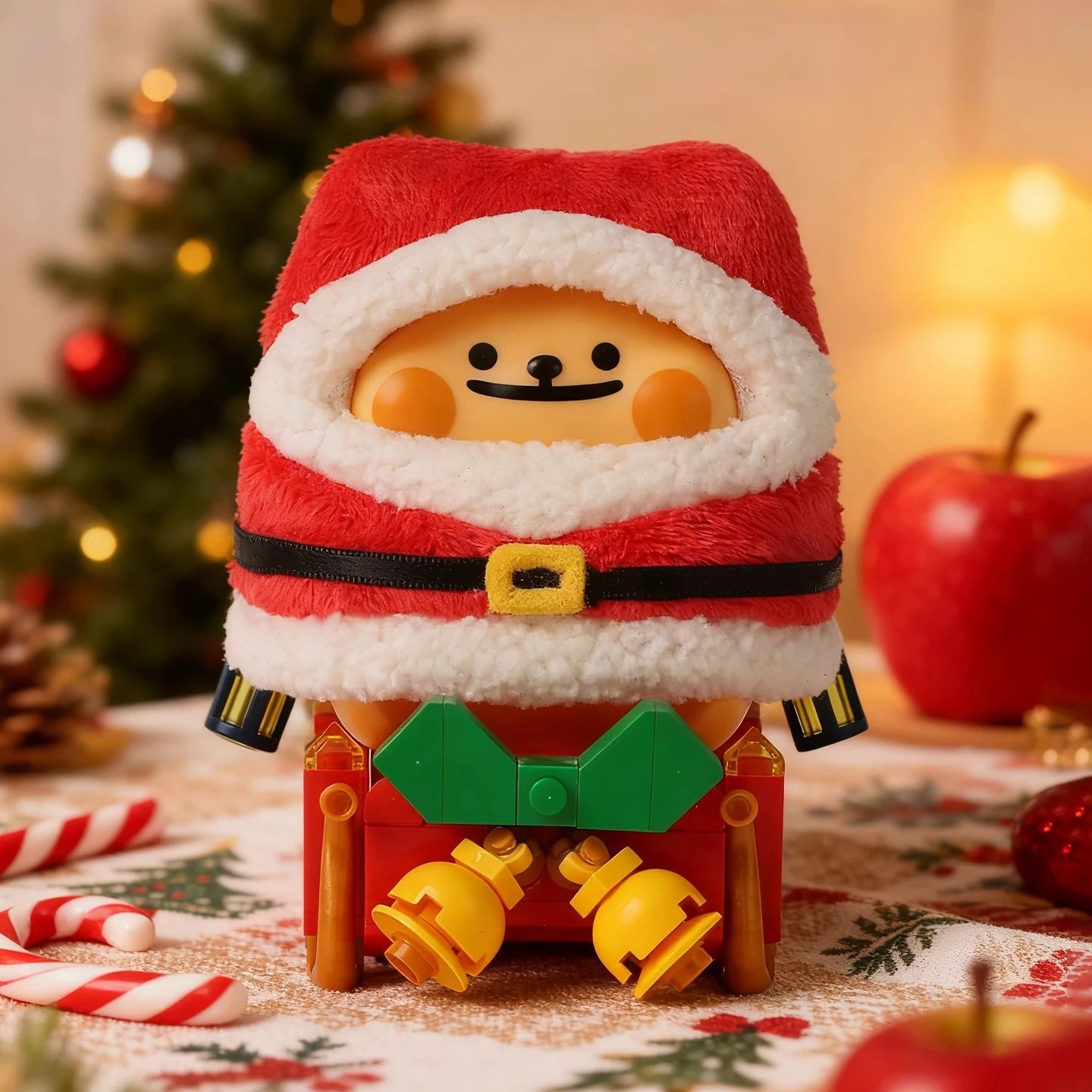 

BearisBug Winter Train Series Building Blocks Cute Pendulum Assembly Sled Car Puzzle Toy Model Christmas Gift