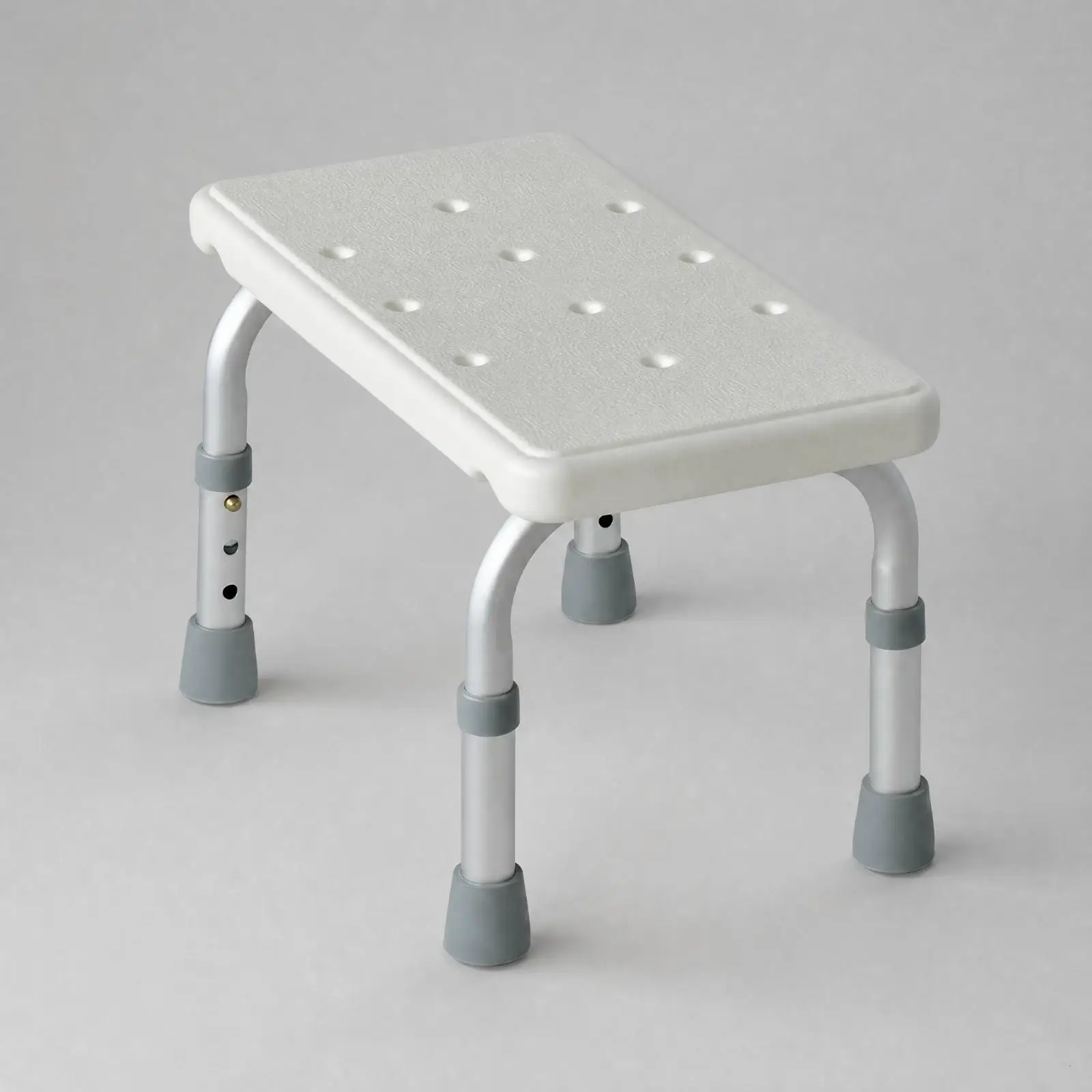Height Adjustable Bath Seat with Drainage Openings for Senior Disabled User Shower Stool for Bathroom Use