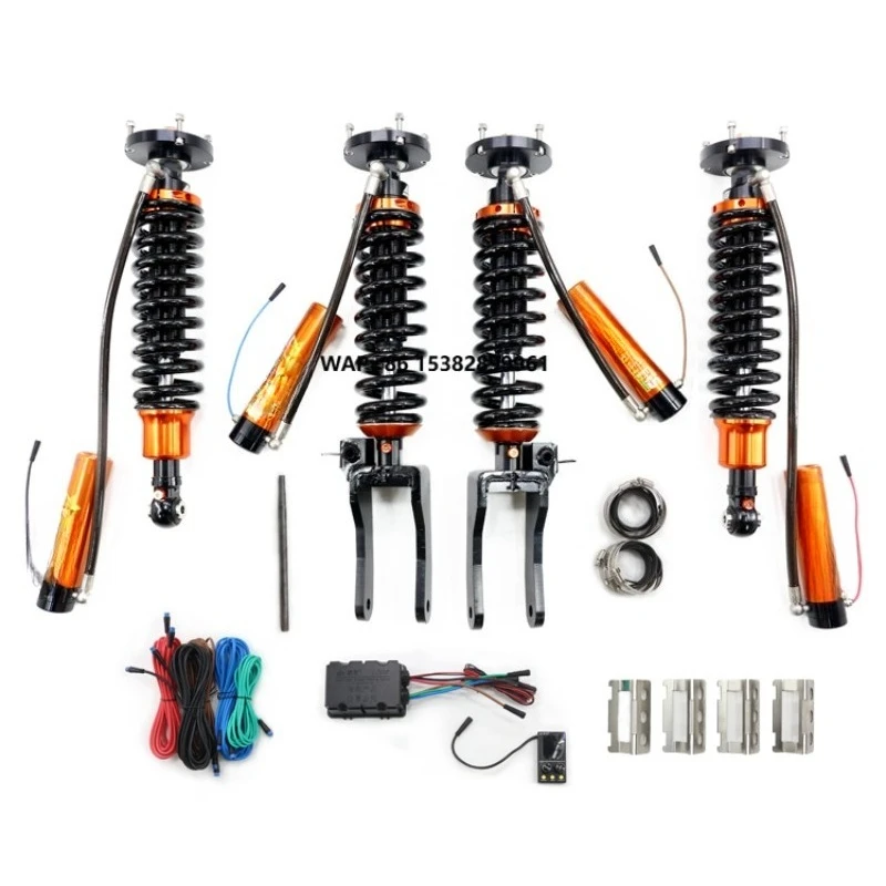 New Cayman Electronic Nitrogen Gas Compression and Rebound Adjustable 2 Inch Suspension Shock Lift Kit Set Agshocks