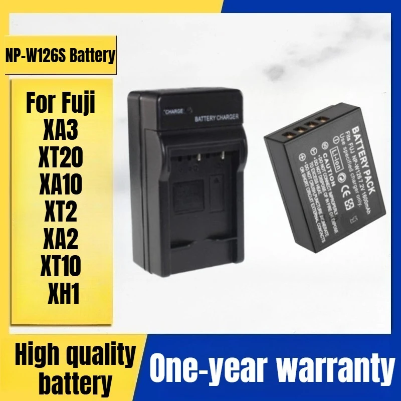 

NP-W126S Camera Battery, Charger for Fuji XA3 XT20 XA10 XT2 XA2 XT10 XH1 Digital Camera 7.2V 1600mAh