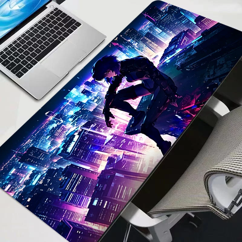 Colorful Anime Mouse Pad Large Gaming Pad Computer Accessories Cool Gamer Keyboard Pad G-Ghost in the Shell Non-slip Mousepad
