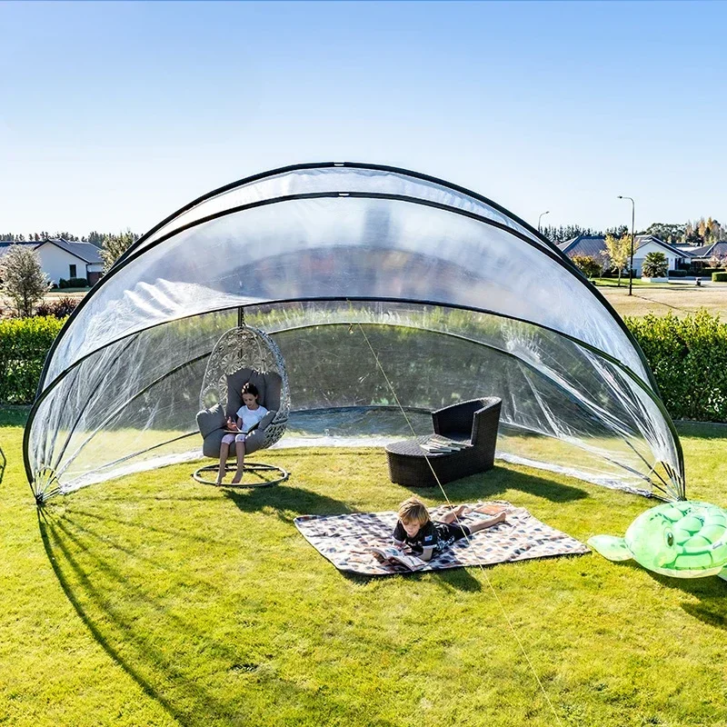 غطاء قبة حمام السباحة 15f قبة الشمس لحمام السباحة في الهواء الطلق فوق الأرض غطاء قبة حمام السباحة #4