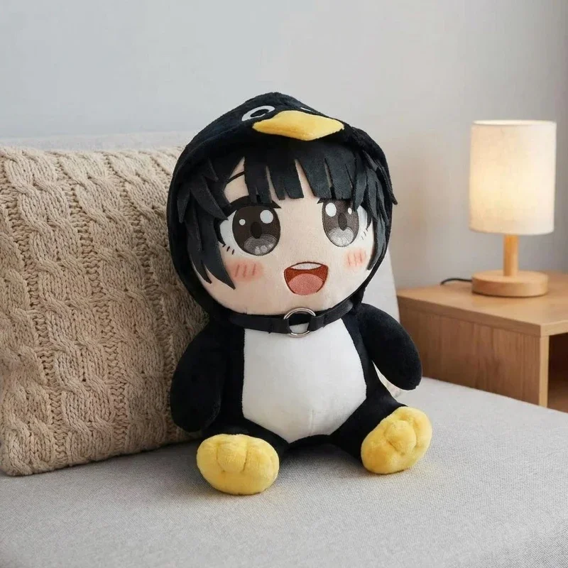 Boneca Fofa Gugu Gaga Gugugaga Anime Menina em Macacão de Pinguim Brinquedo de Pelúcia Macio Kawaii Endministrator ‌   Pelúcia Fofa de Anime para Fãs