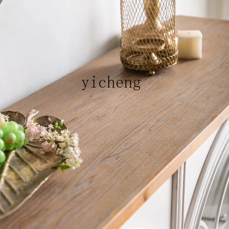 ZZ خزانة جانبية B & B غرفة المعيشة خزانة عرض بيضاء مدخل زجاجي من الحديد المطاوع #1