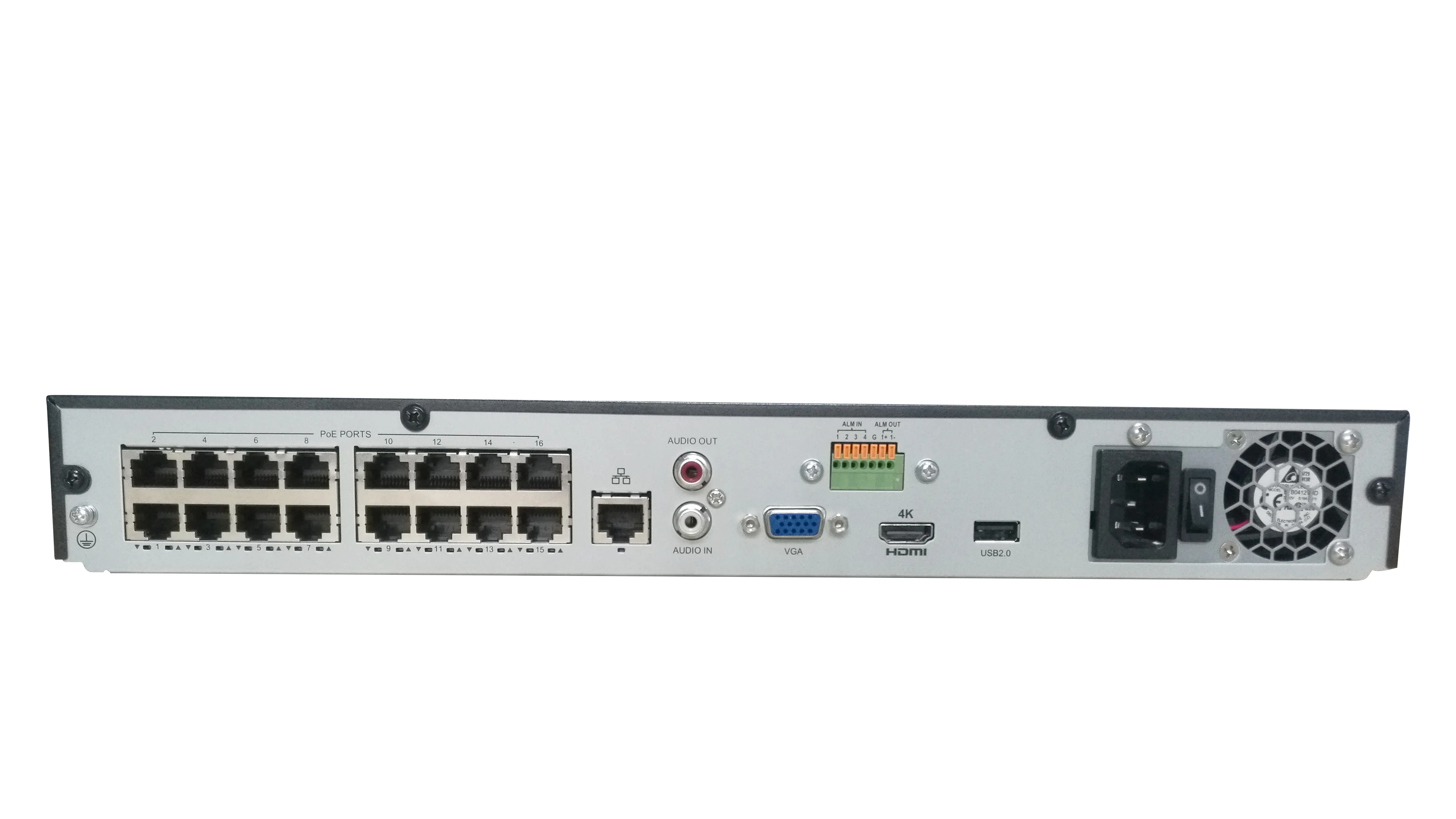 UNV customized 16 channel 4k/8mp/6mp/5mp/4mp/3mp/2mp poe nvr , with 2 SATA HDD slots