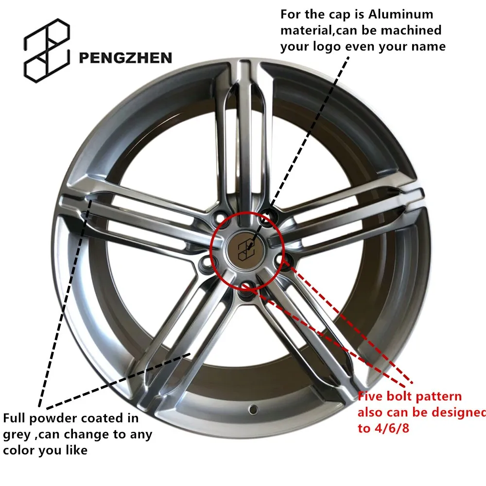 For  Hotsale 18 Inch Powder Coating in Silver 5 Spoke 5x112 20 Inch  Alloy Car Wheels Rims for Audi Q5 Q7