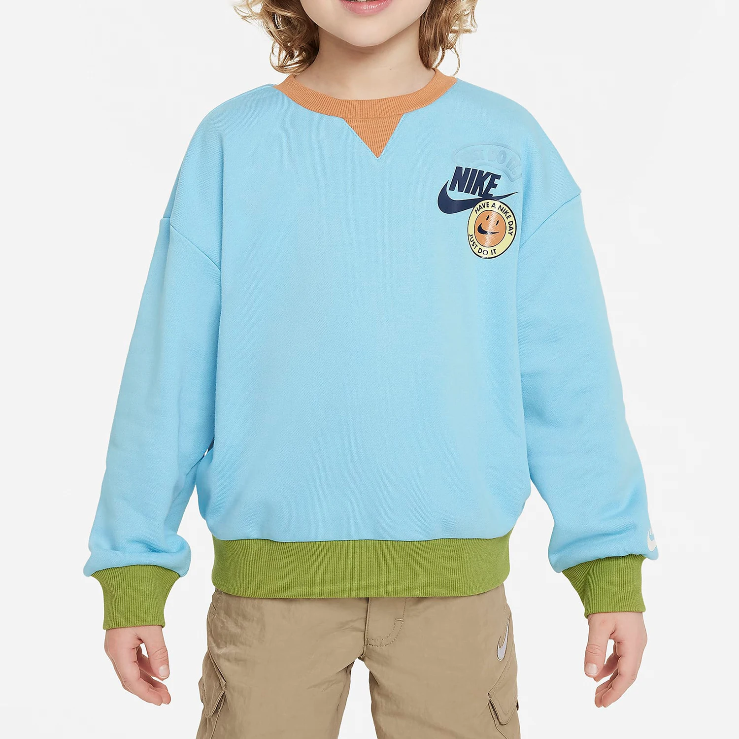 

Nike genuine New Kids' Sports Casual Round Neck Sweatshirt HF8120-400