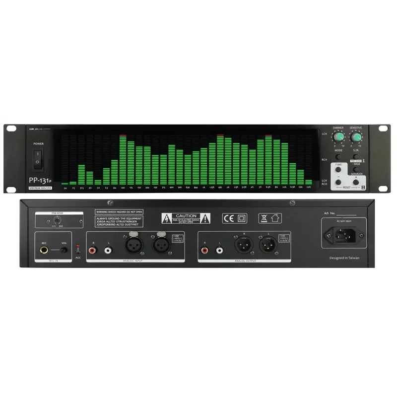 PP-131 Rack-Mounted 2U Display Equalizer Audio Level Amplifier Spectrum Analyzer Led Stage Power Supply