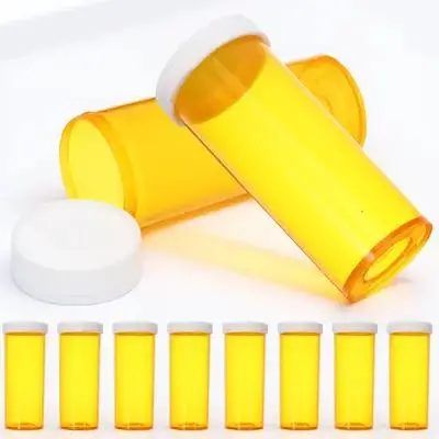 

10pcs Plastic Pill Containers Empty Supplement Organizers with Caps Storage for Travel Pills Fish Oil