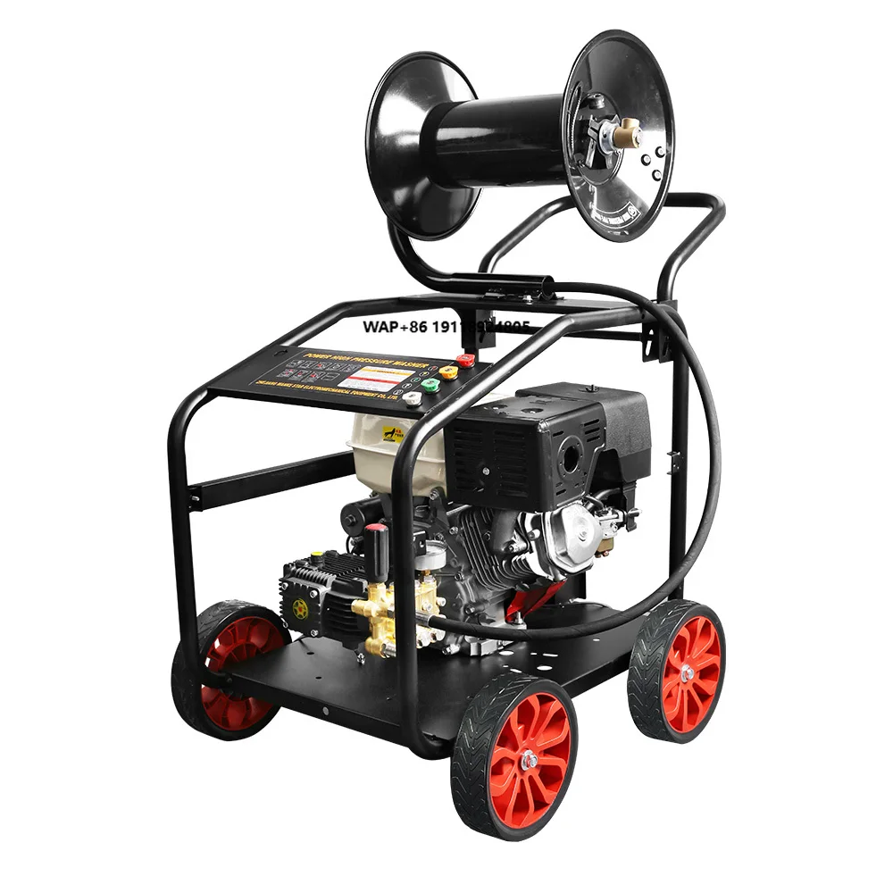 Powerful 200bar/3000psi Commercial Petrol High Pressure Washer New Jet Sewer for Sewer Cleaning
