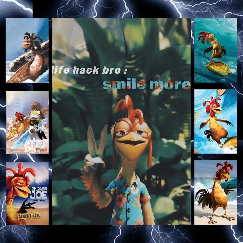 Lustiges Meme C-Chicken Joe Flaggen-Poster, selbstklebendes Wandkunst-Poster, HD, wasserfest, PP, Schlafzimmer, Café, Fitnessstudio, Heimdekoration, Geschenk