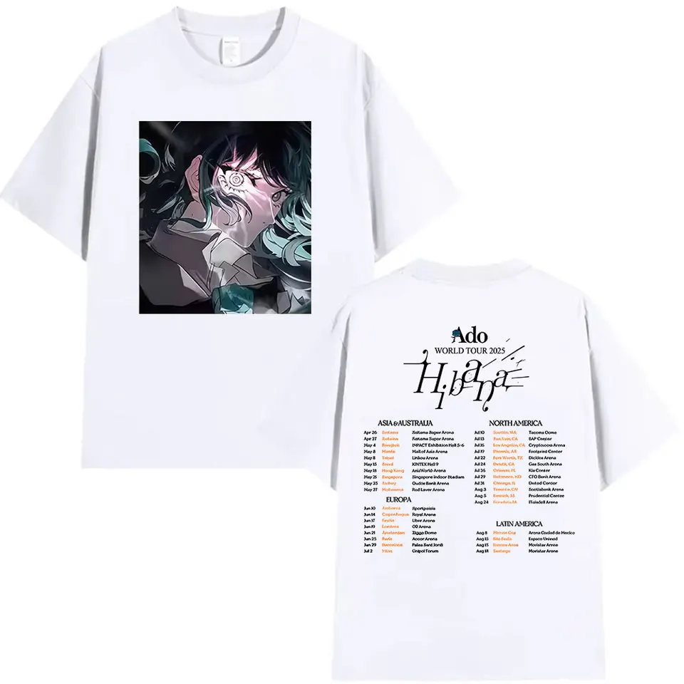 Japan Singer ADO World Tour 2025 Hibana Graphic T Shirts Men Women