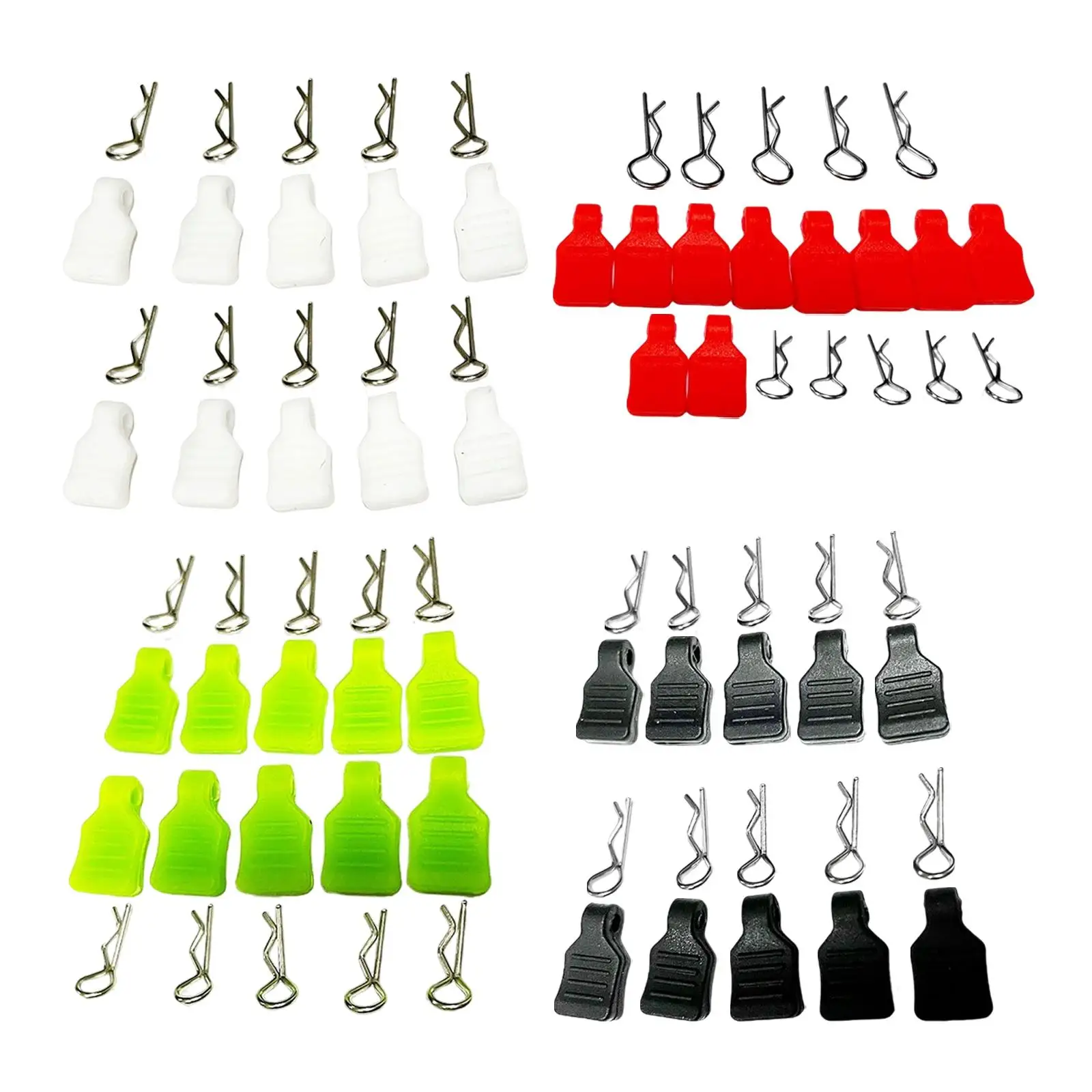 RC Car Body Clips Bent Pins Replacement Parts for SCX24 1/18 1/24 Crawler Buggy Truck Accessories