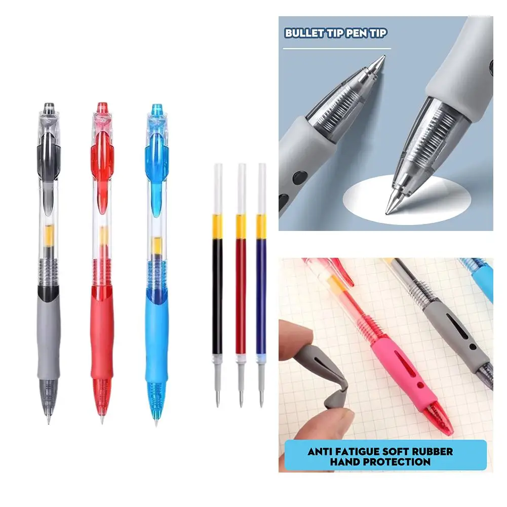 

1 PCS Smooth No Clogged Quick-drying Black Red Blue School High-looking Pen Neutral Pens 0.5mm Gel Office Retractable Speci H6A0