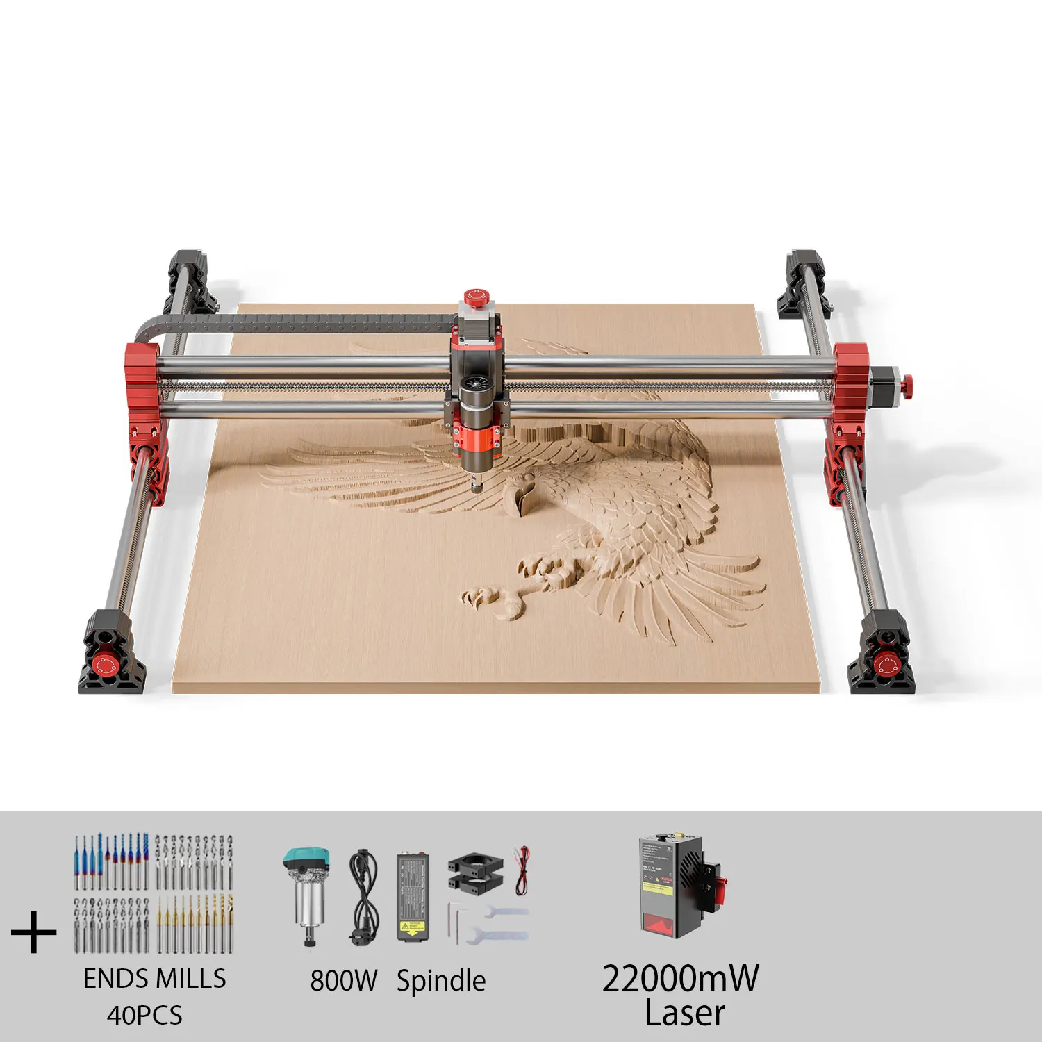 Twotrees TTC-H40 3-Axis/4-Axis CNC Router Milling Cutting Machine