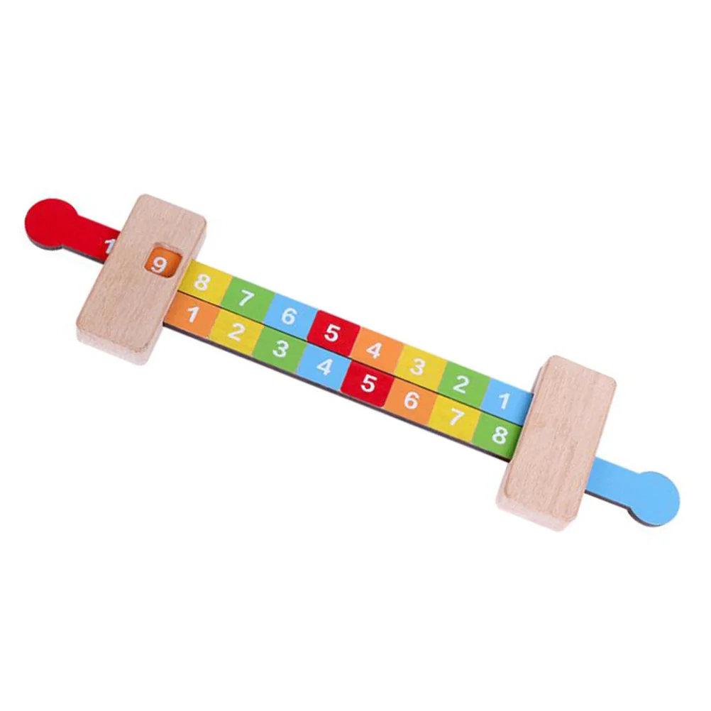 Houten cijfers liniaal voor kinderen wiskunde vroeg onderwijs optellen aftrekken matching game tellen tool bouwstenen