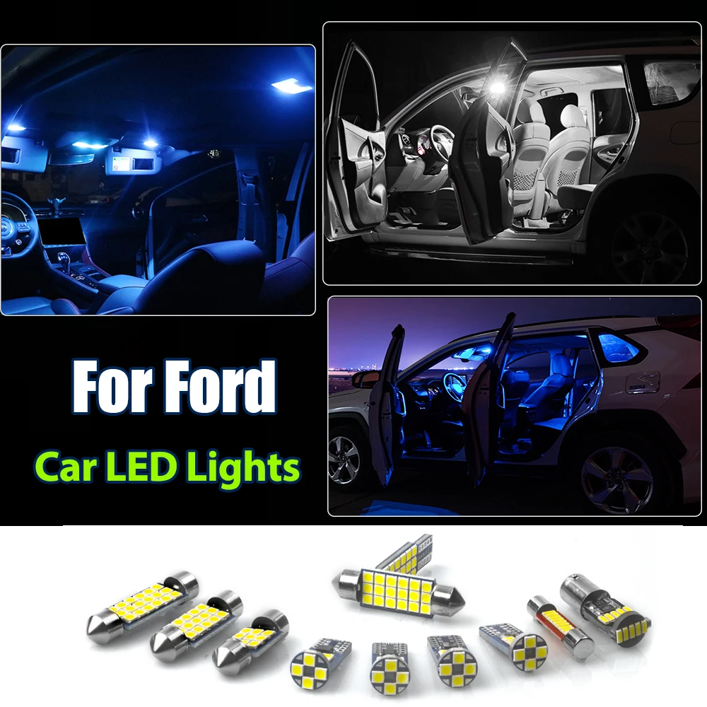 Car LED Light For Ford Explorer Kuga Escape Edge Ecosport Fiesta MK7 MK8 Mondeo 4 5 MK4 MK5 Focus MK1 MK2 MK3 F150 Accessories