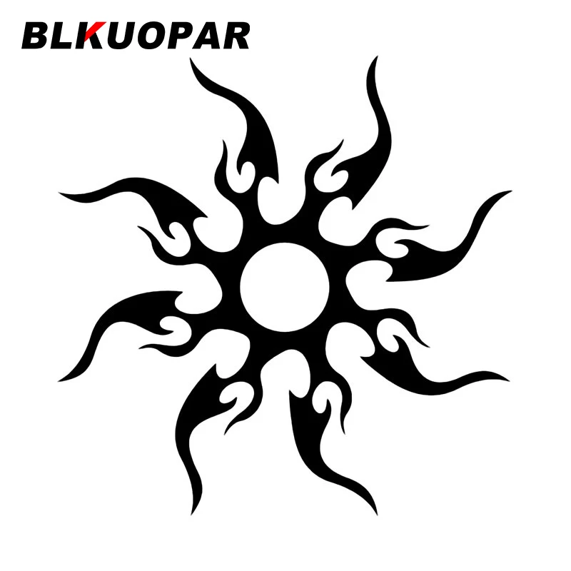 BLKUOPAR Tribal Sun Rays Car Sticker Fashionable Personality Scratch-Proof Waterproof Sunscreen Motorcycle Car Accessories