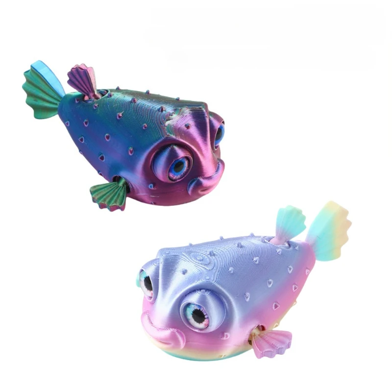 Jouet de Simulation de poisson poule pour enfants, impression 3D, dessin animé mignon, cadeau d'anniversaire pour garçons et filles, décoration d'ornement