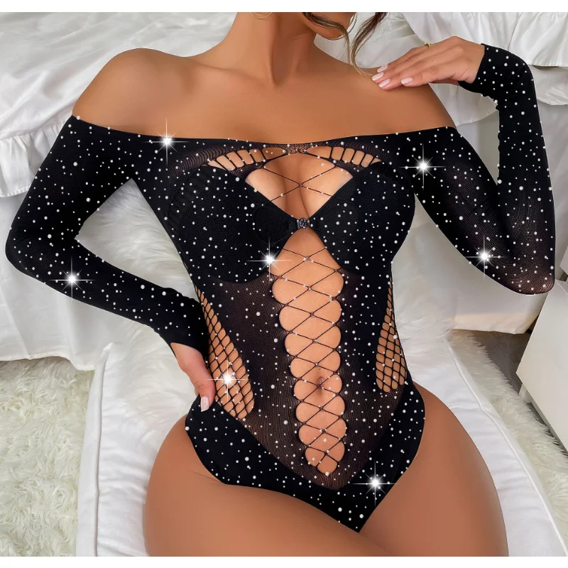 Tuta strass maternità donne servizio fotografico sexy bodystocking lingerie