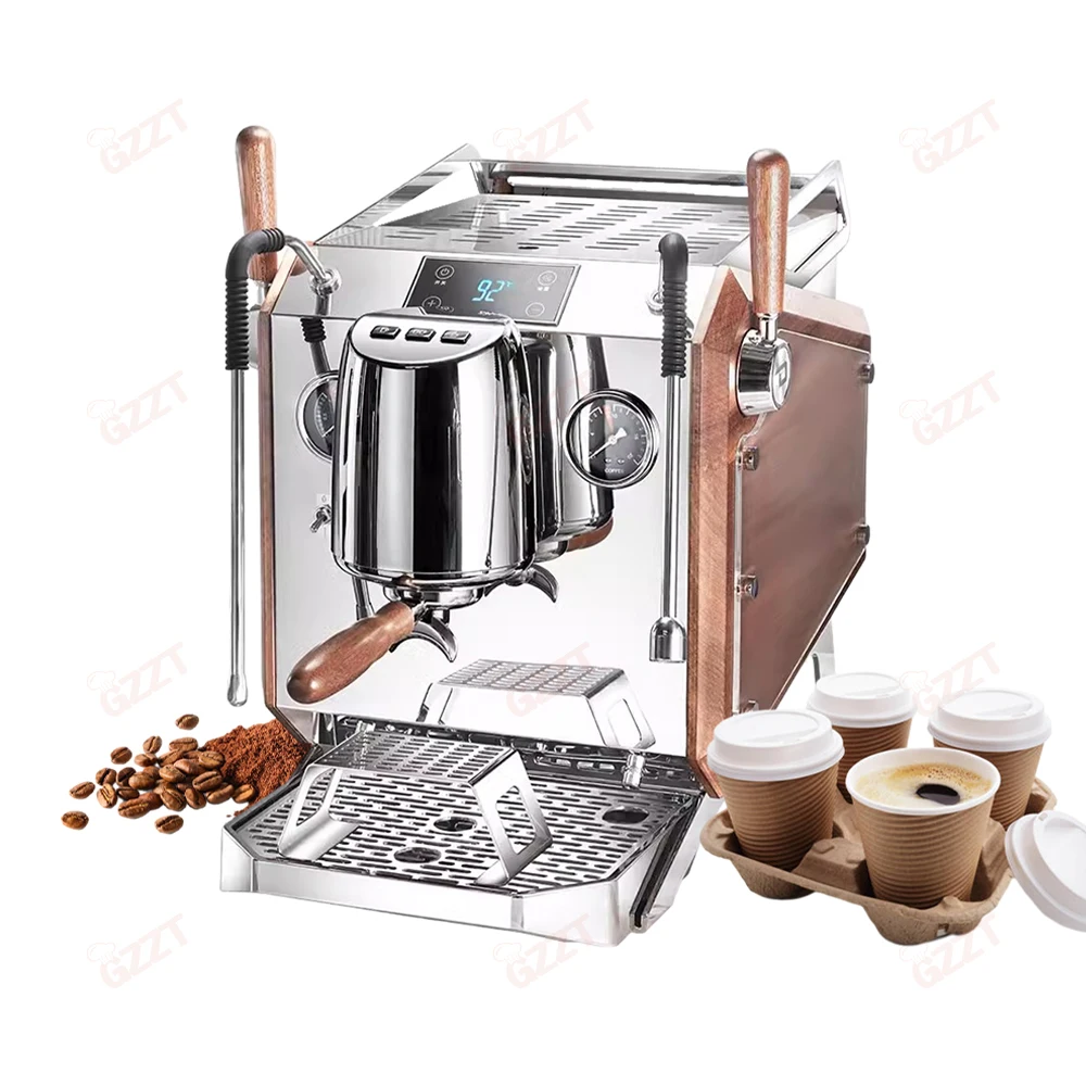 Coffee Shop Commercial Semi‑Auto Espresso Maker, Multi‑Purpose One Group 3L Multi‑Boiler With Accurate Flow Meter Control Coffee