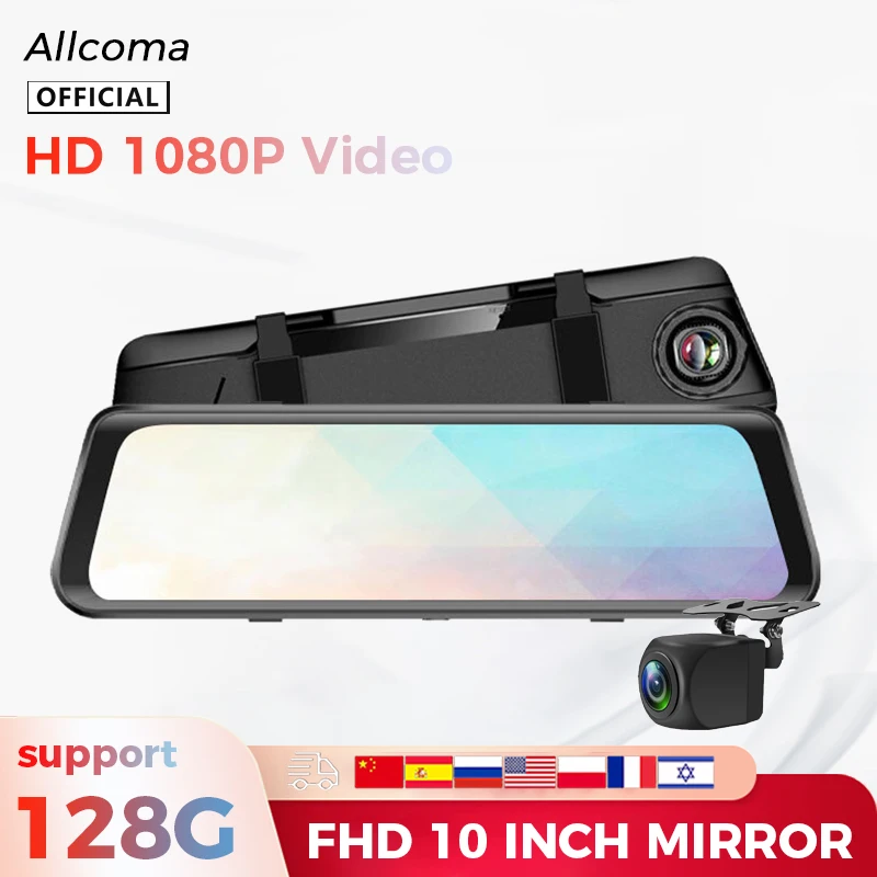 Car DVR Rear View Mirror Recorder HD Video 10 Inch Dash Cam Sony Lens Ultra HD 1920*1080P Camera Streaming Rearview Mirror